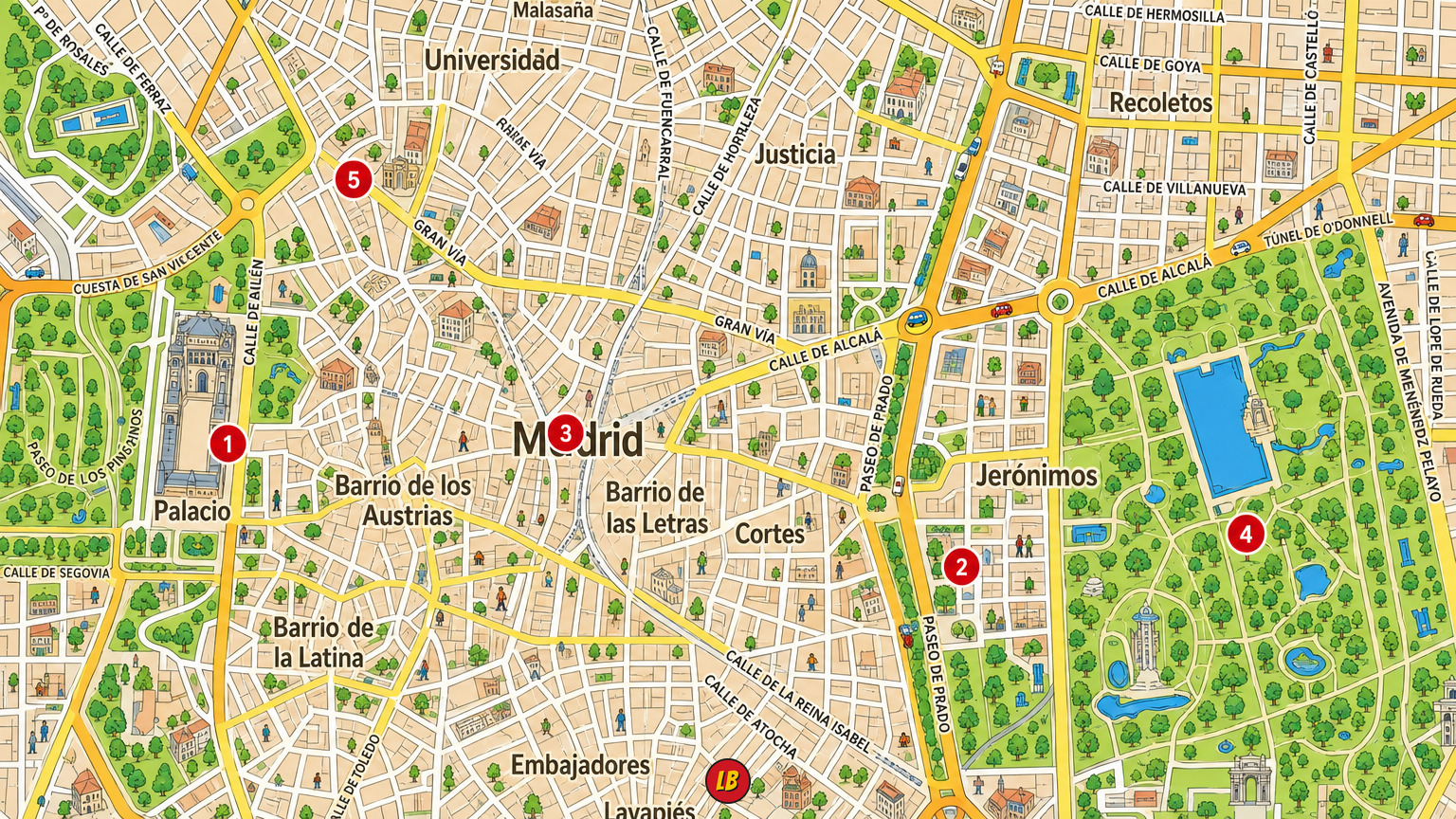 Map of Madrid