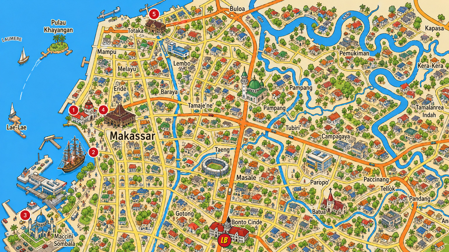 Map of Makassar
