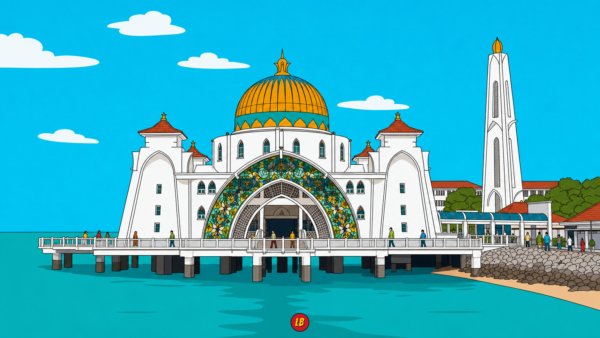 Malacca Straits Mosque (Masjid Selat Melaka)
