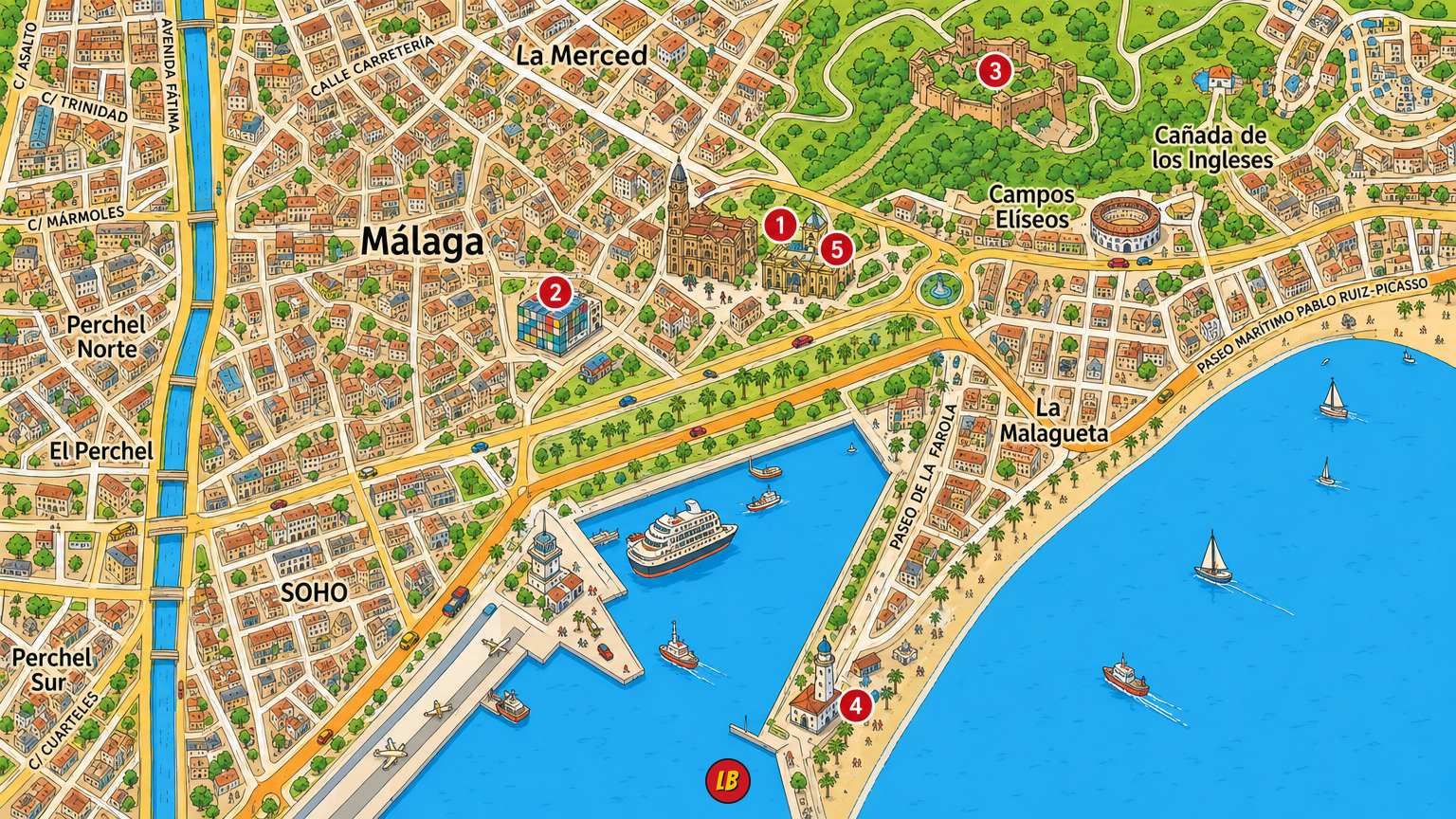Map of Málaga