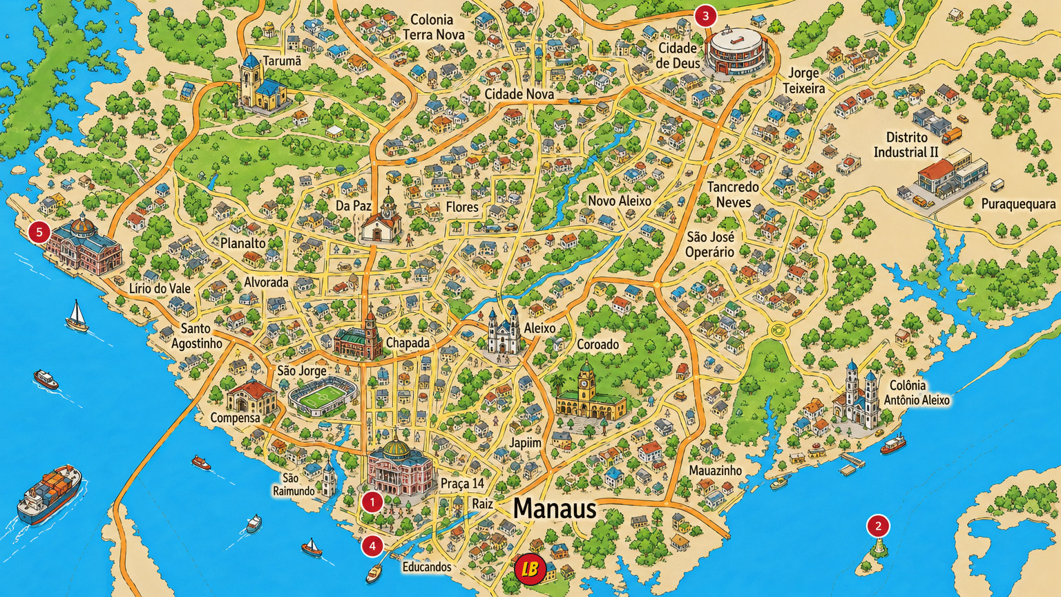 Map of Manaus