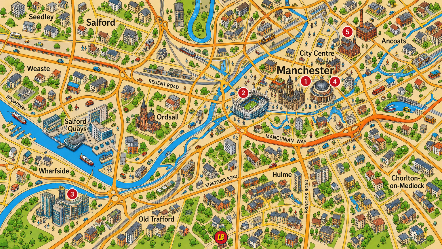 Map of Manchester