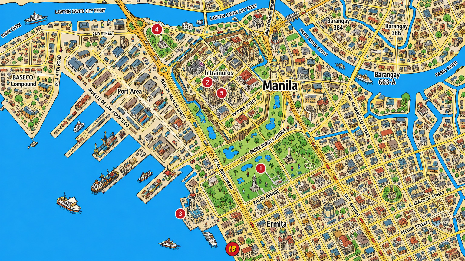 Map of Manila