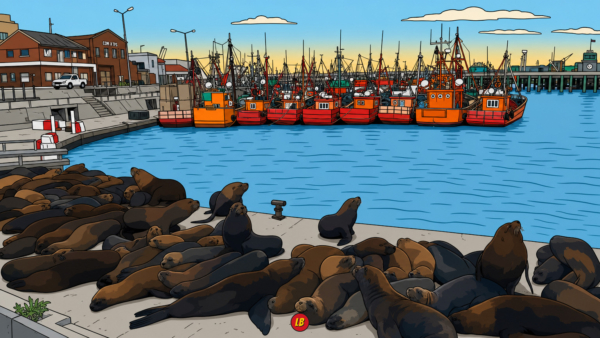 Sea Lion Colony at the Port