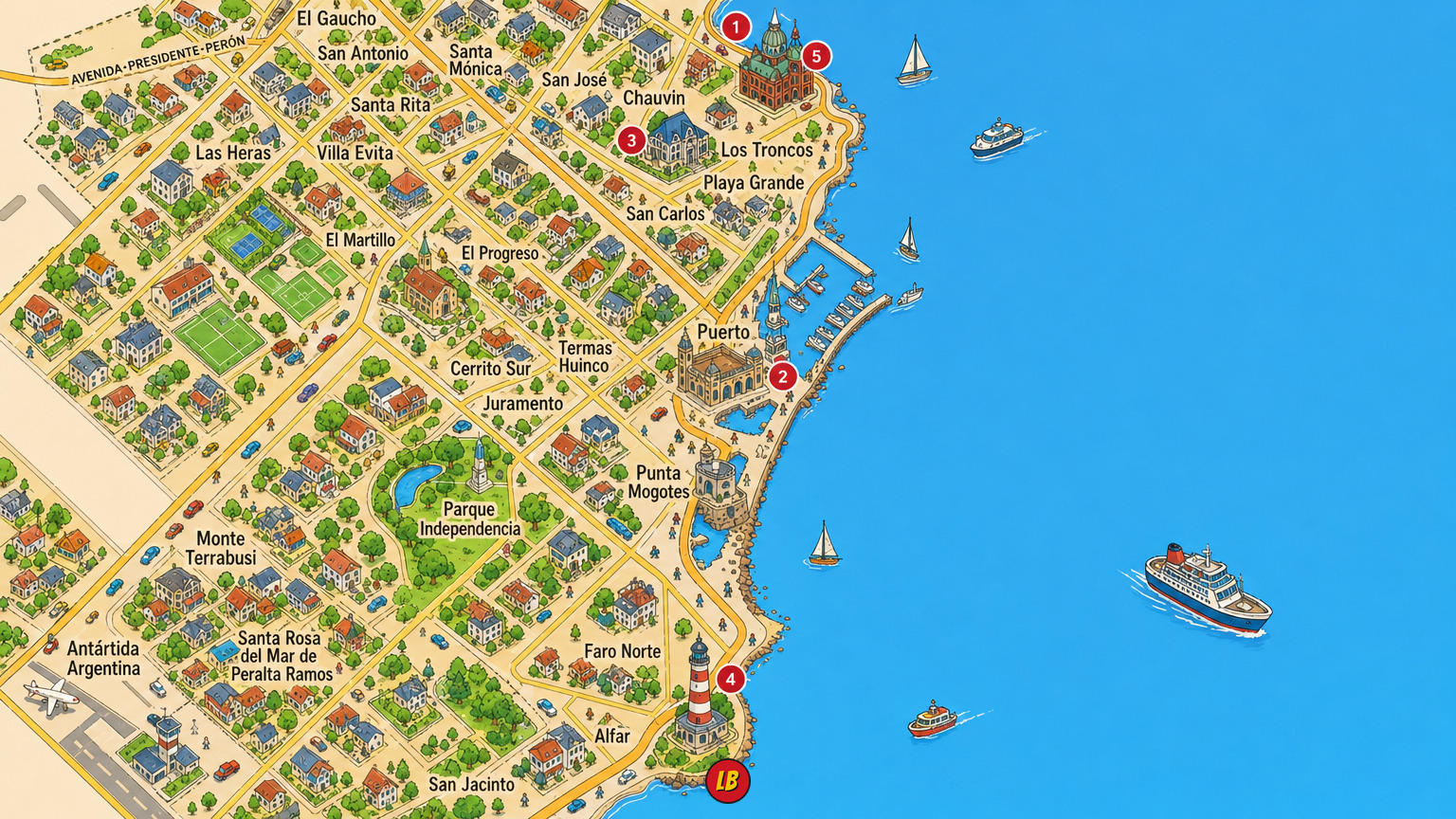 Map of Mar del Plata