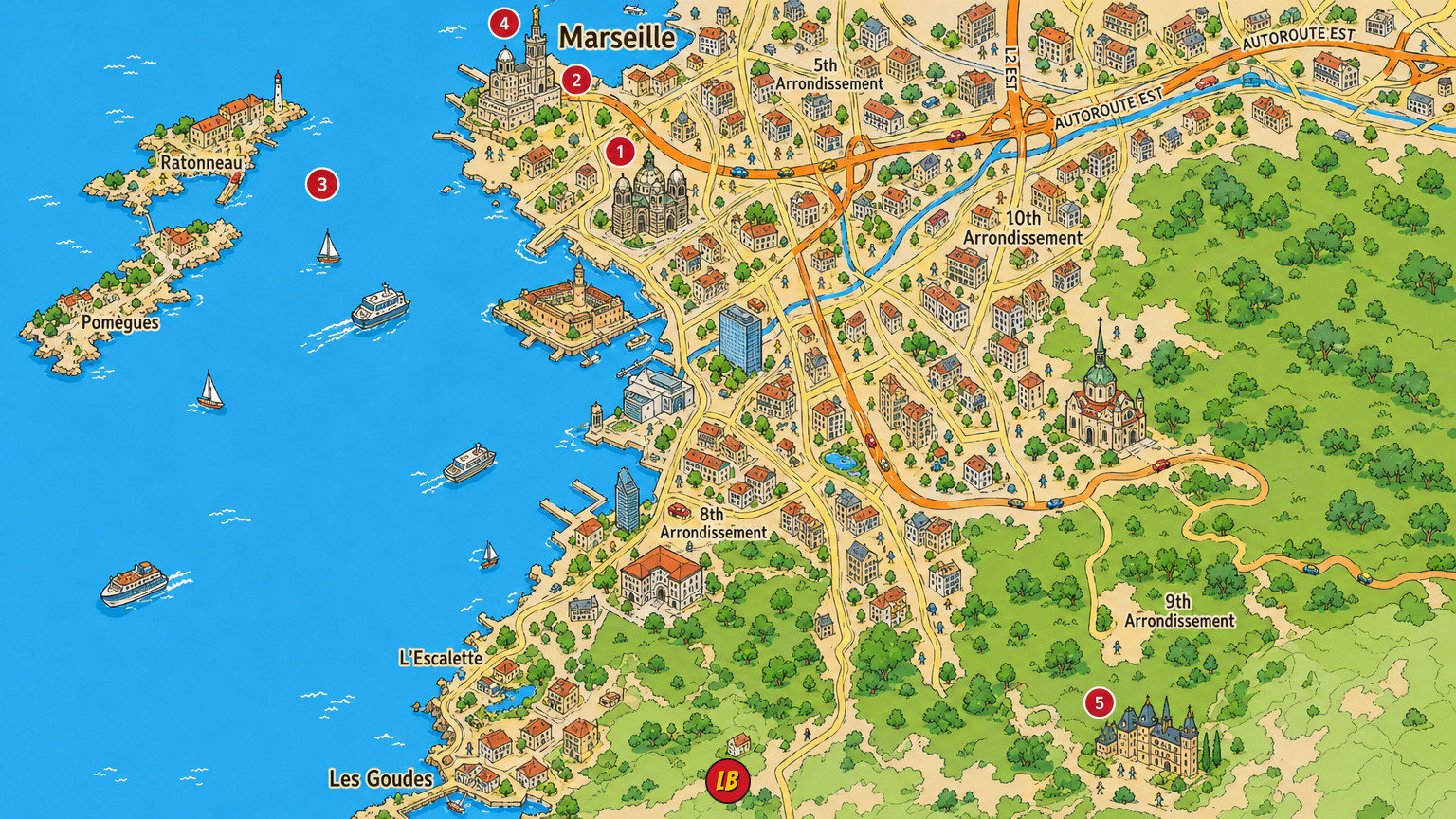 Map of Marseille