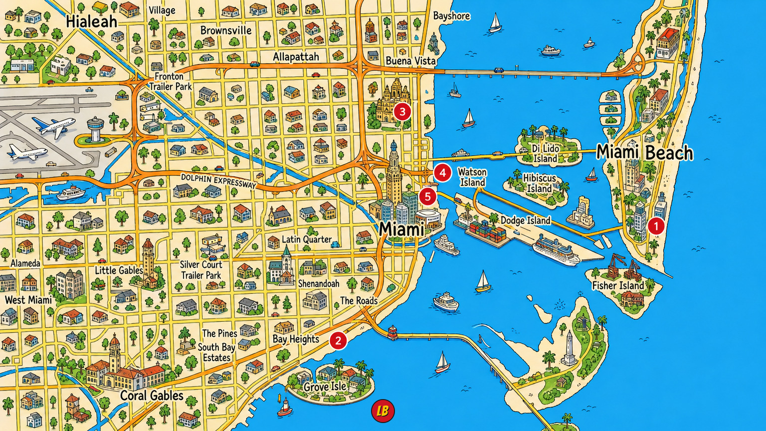 Map of Miami