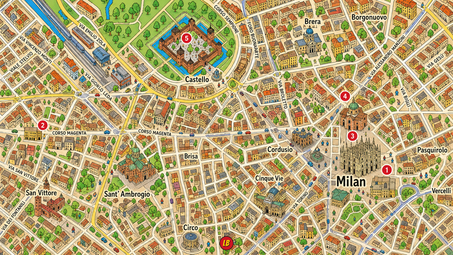 Map of Milan