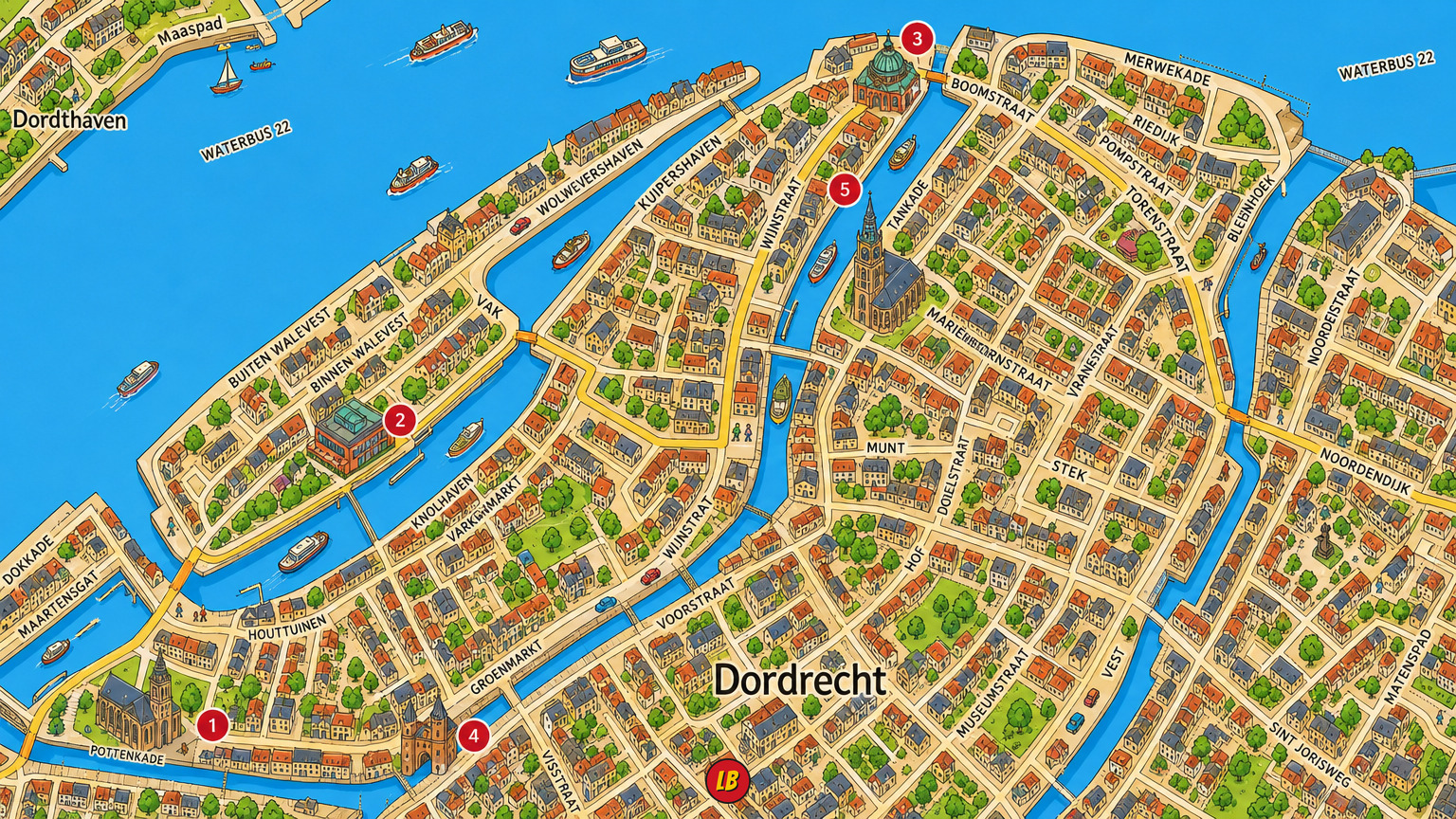 Map of Dordrecht