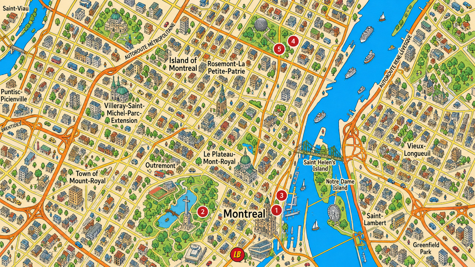 Map of Montréal