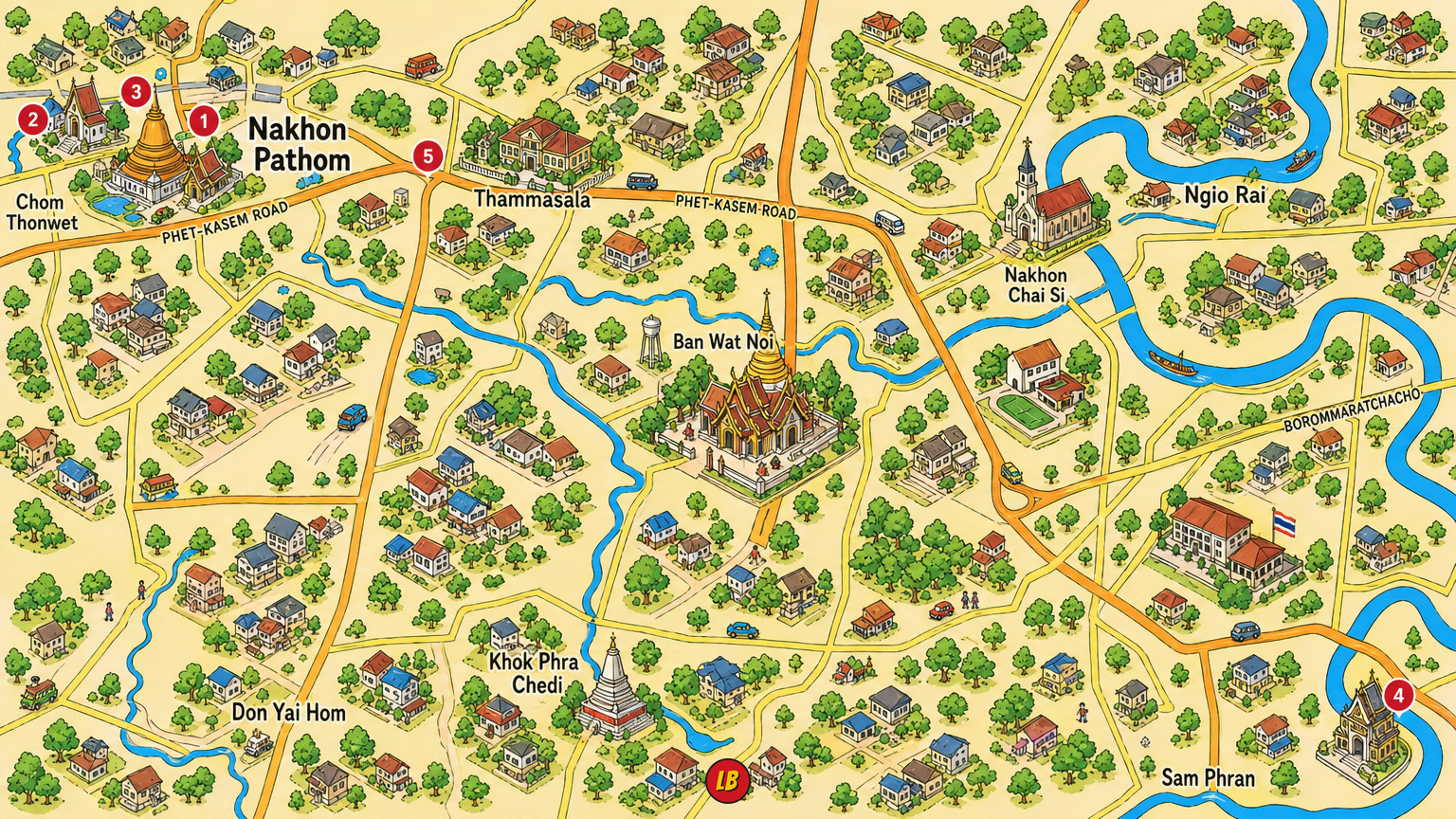 Map of Nakhon Pathom