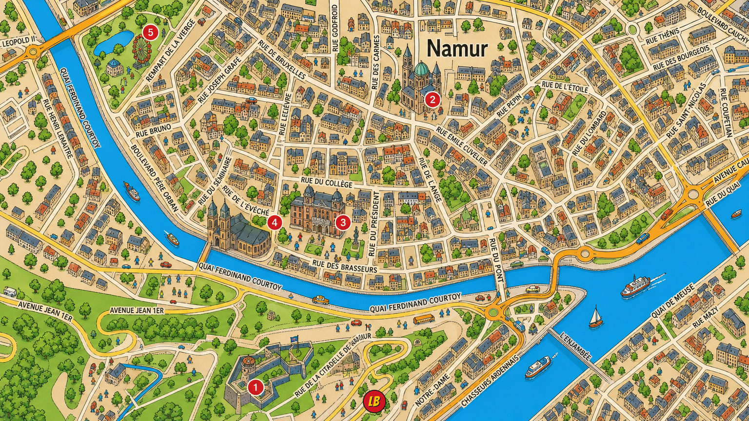 Map of Namur