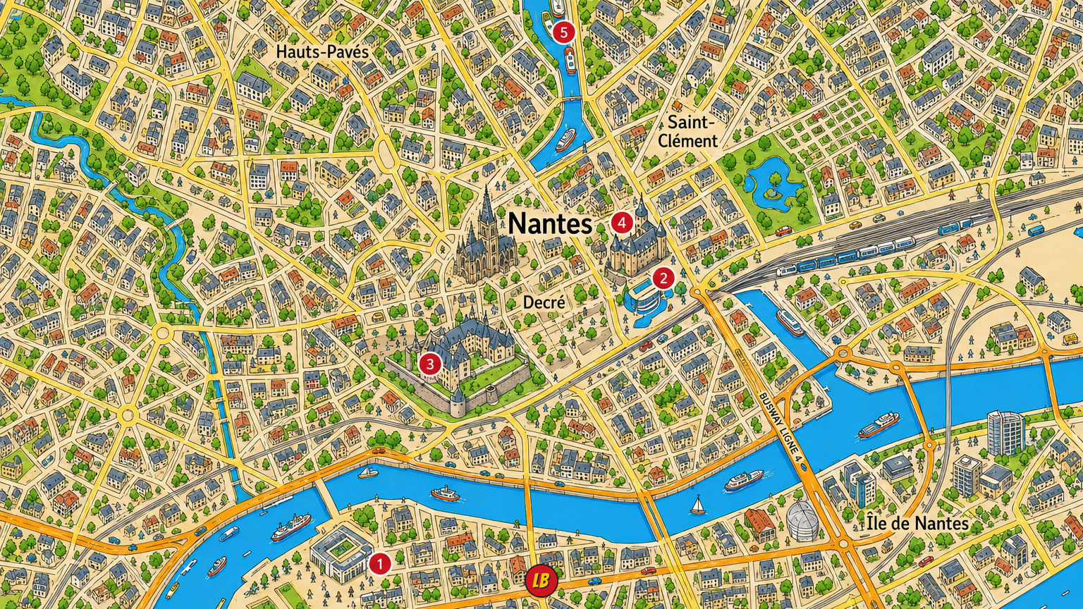Map of Nantes