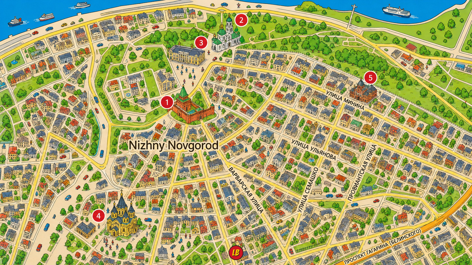 Map of Nizhniy Novgorod