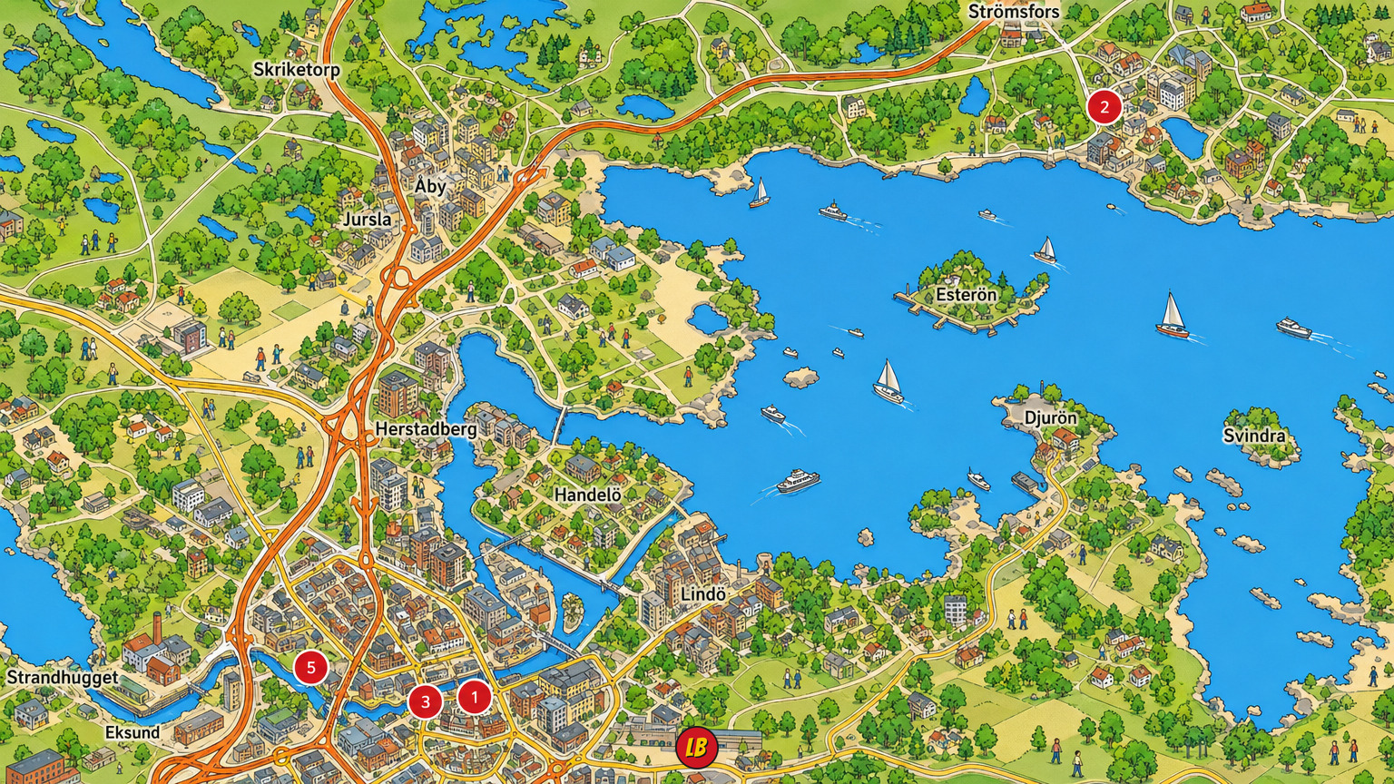 Map of Norrköping