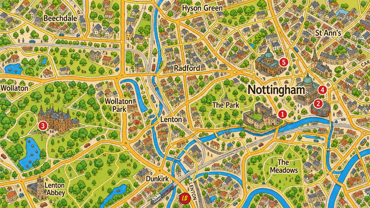 Map of Nottingham