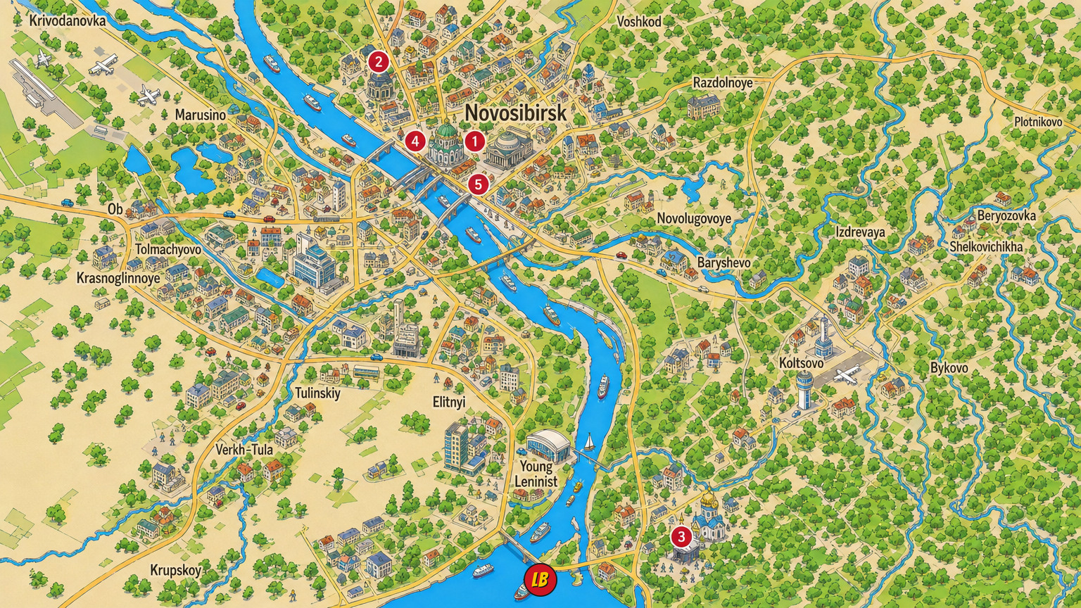Map of Novosibirsk