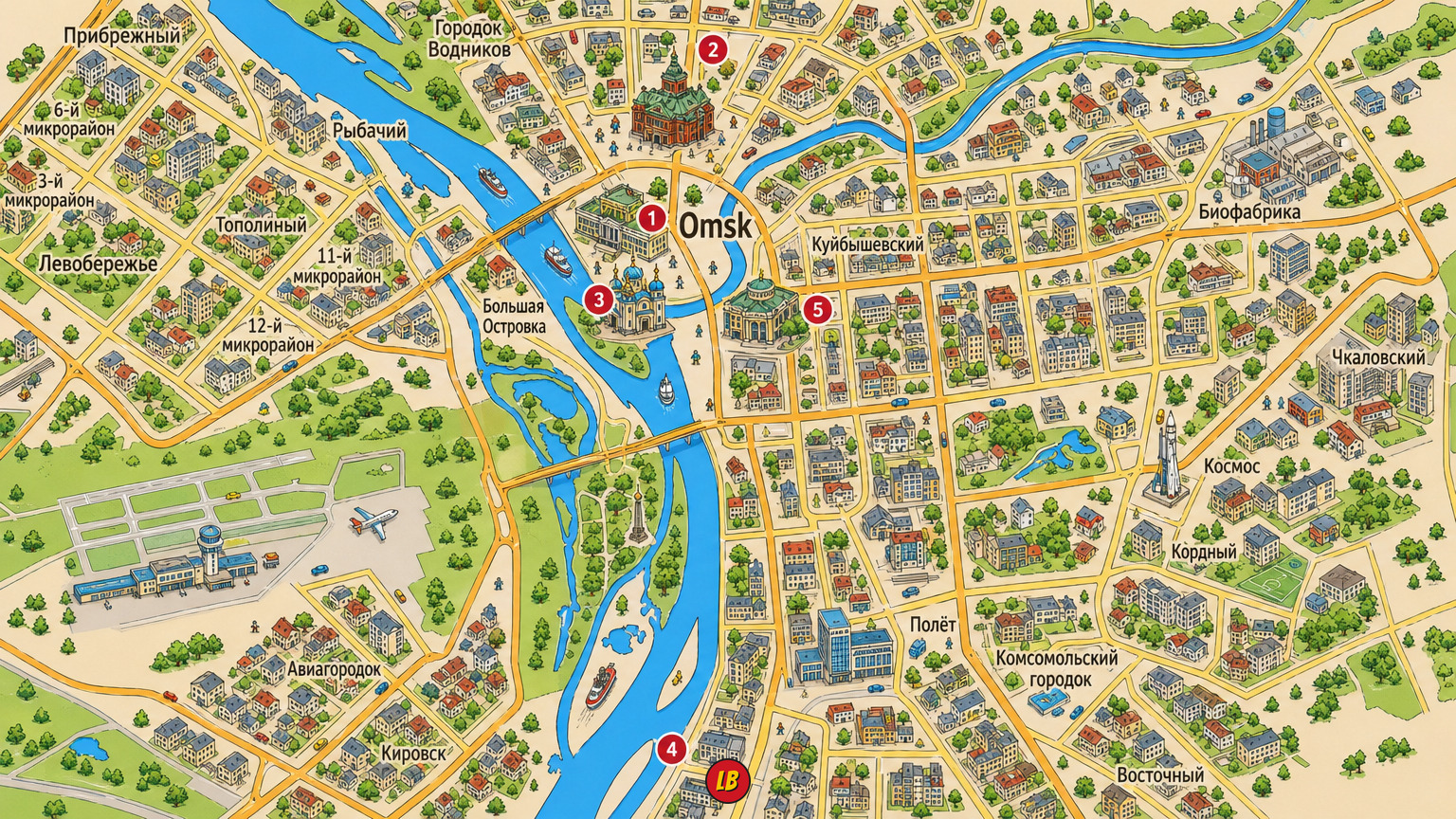 Map of Omsk