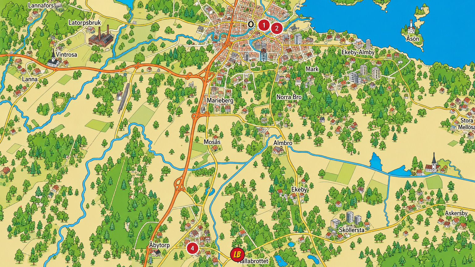 Map of Örebro