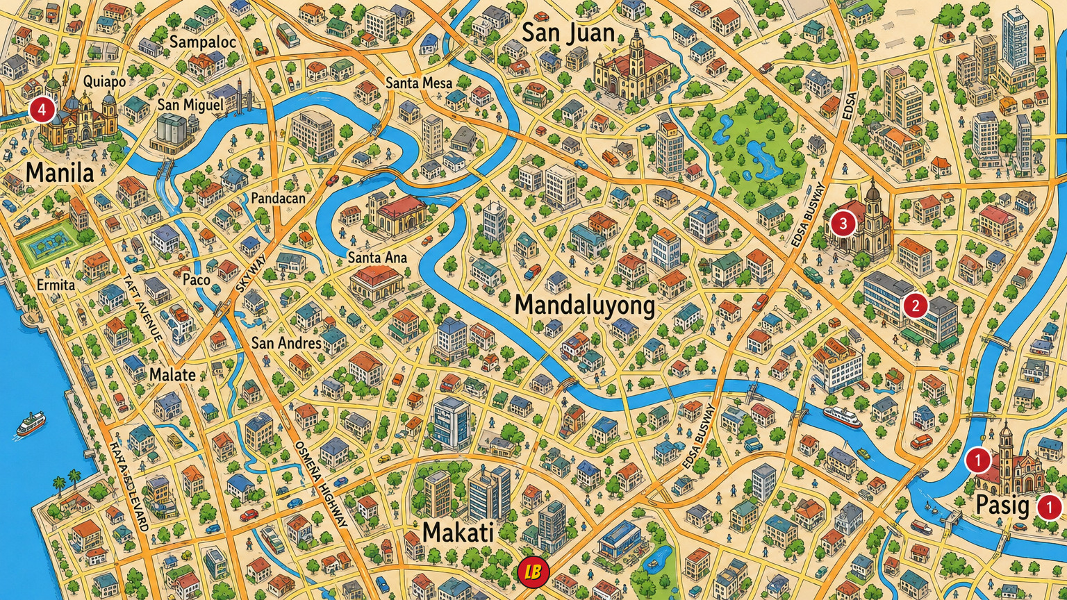 Map of Pasig City