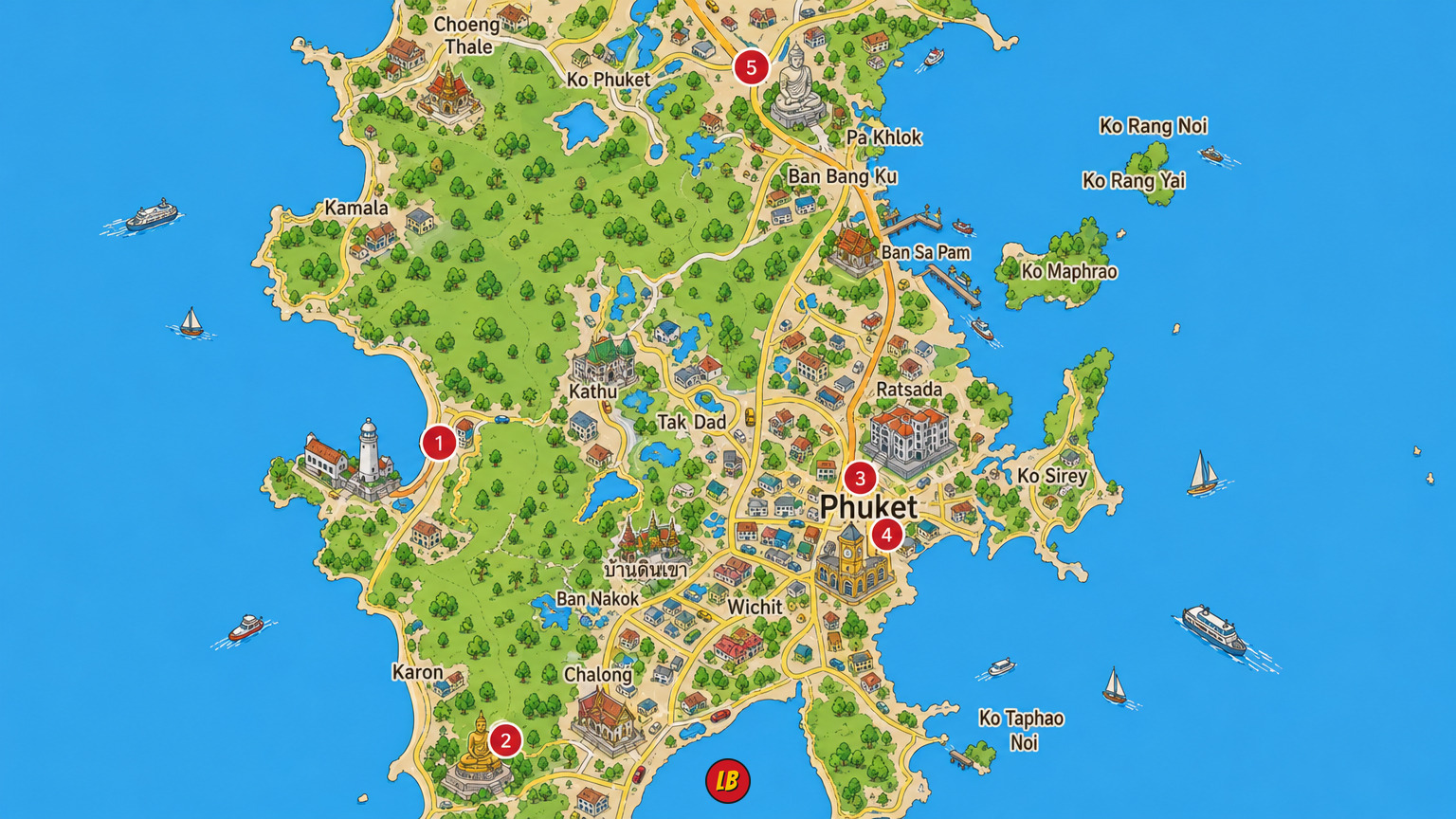 Map of Phuket