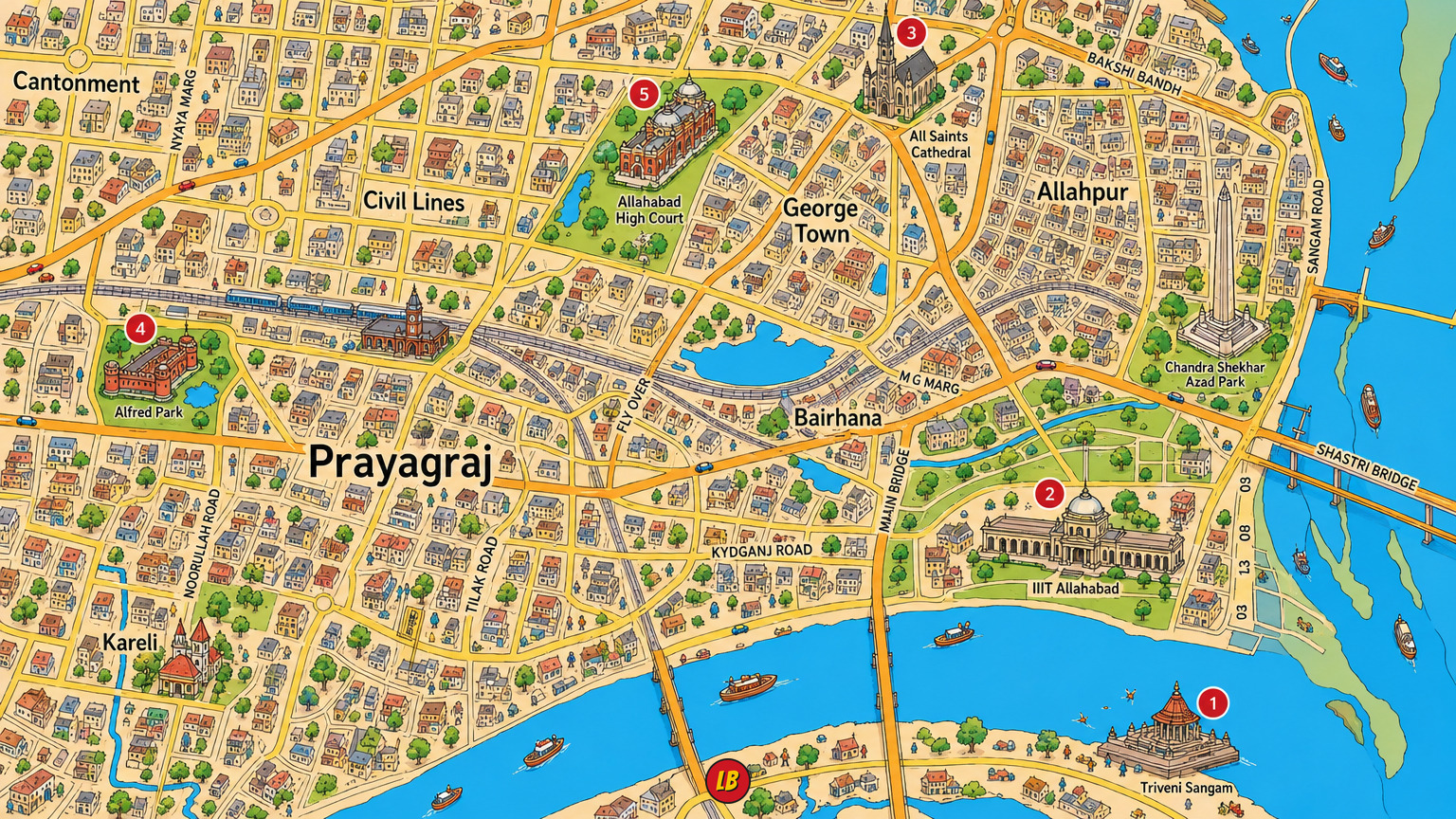 Map of Prayagraj