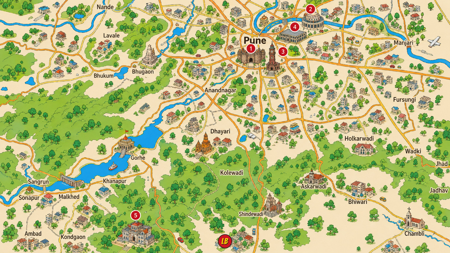 Map of Pune