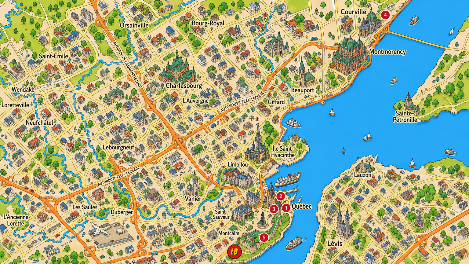 Map of Quebec City