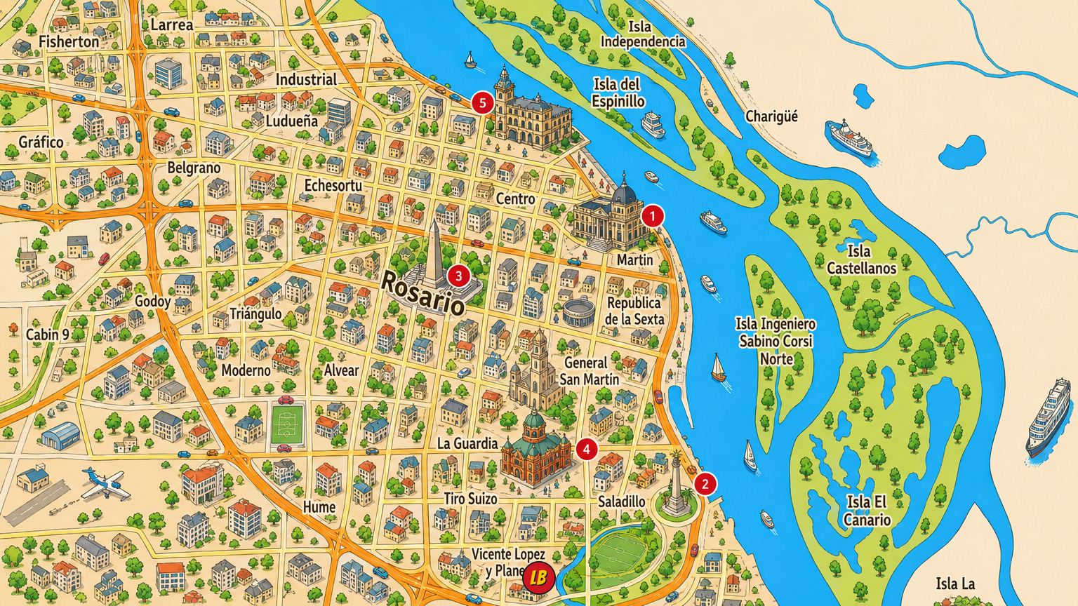 Map of Rosario
