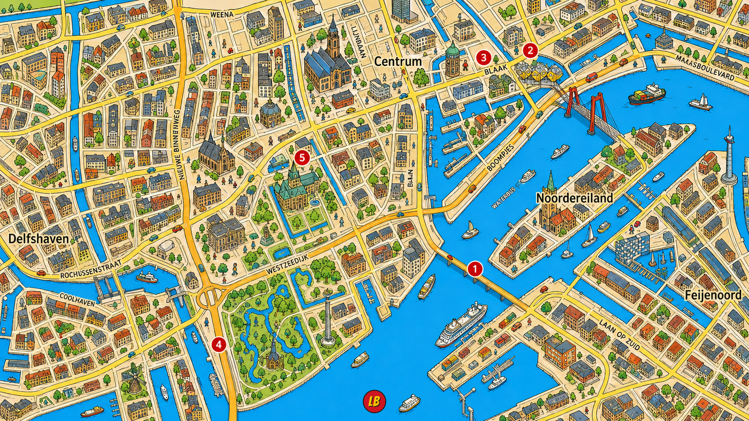 Map of Rotterdam