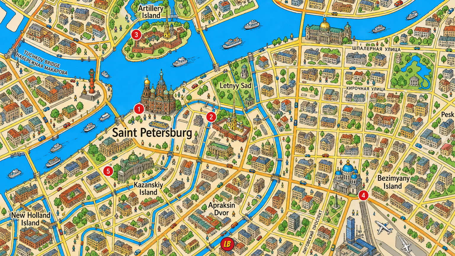 Map of Saint Petersburg