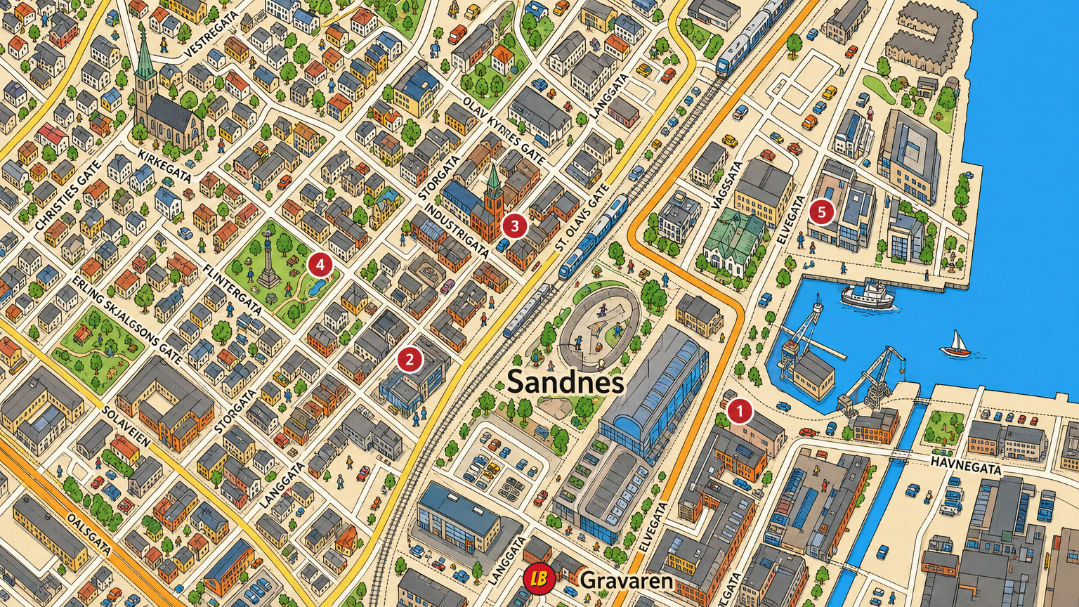 Map of Sandnes
