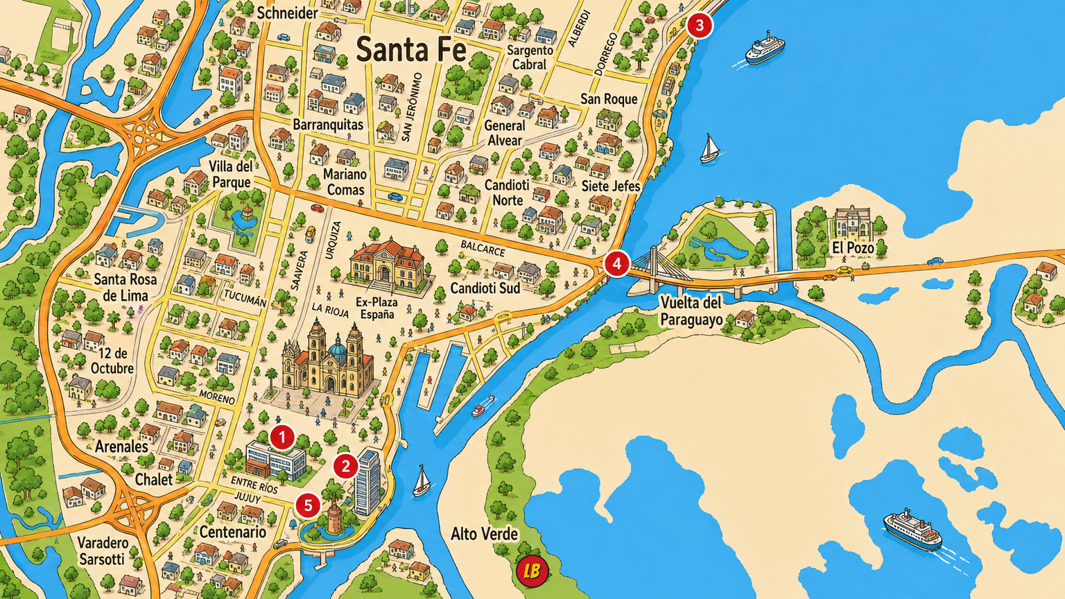 Map of Santa Fe