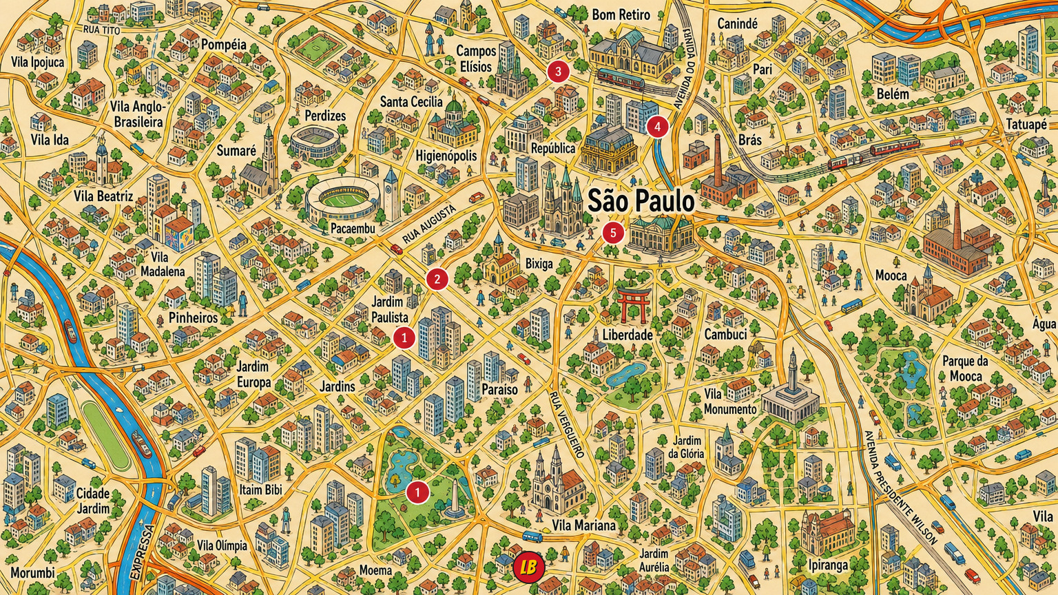 Map of São Paulo