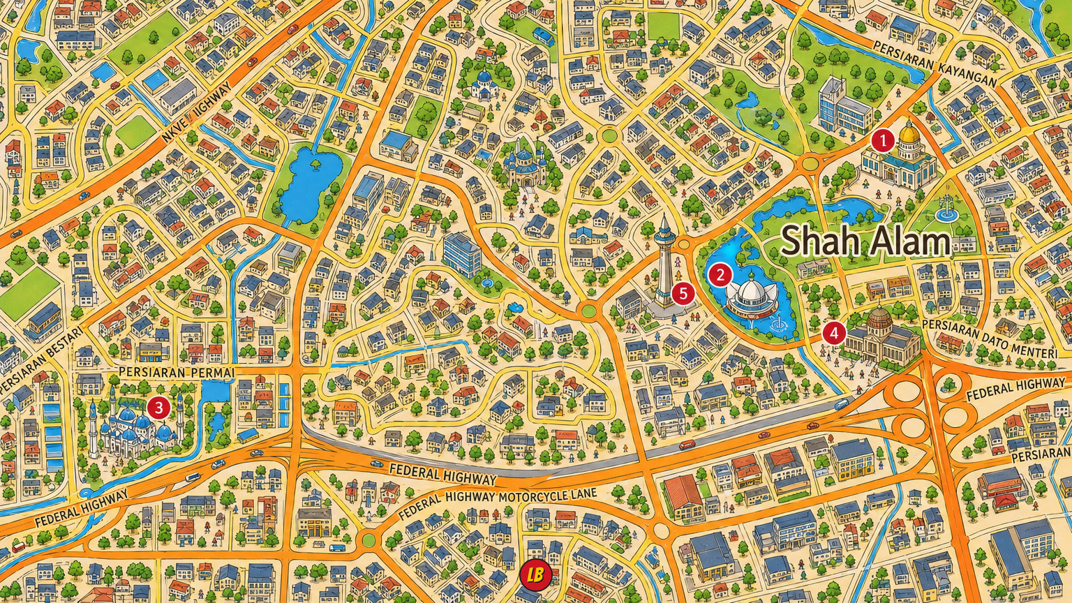 Map of Shah Alam