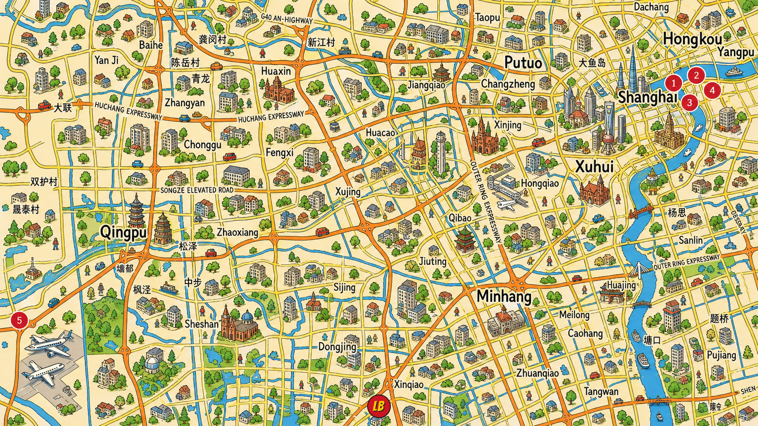 Map of Shanghai