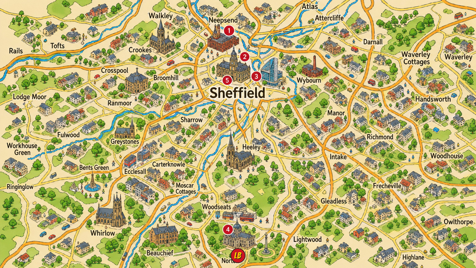 Map of Sheffield