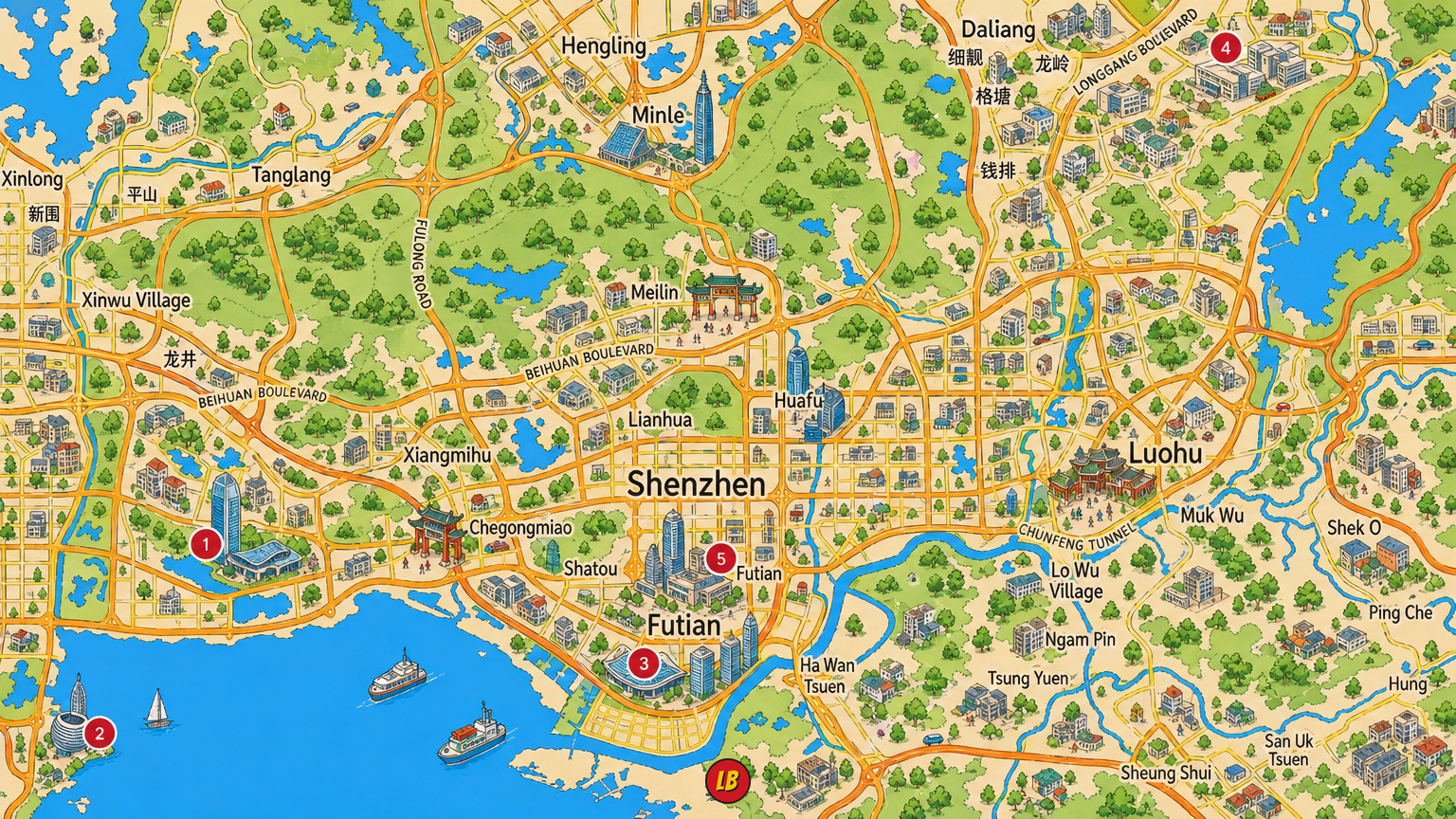 Map of Shenzhen