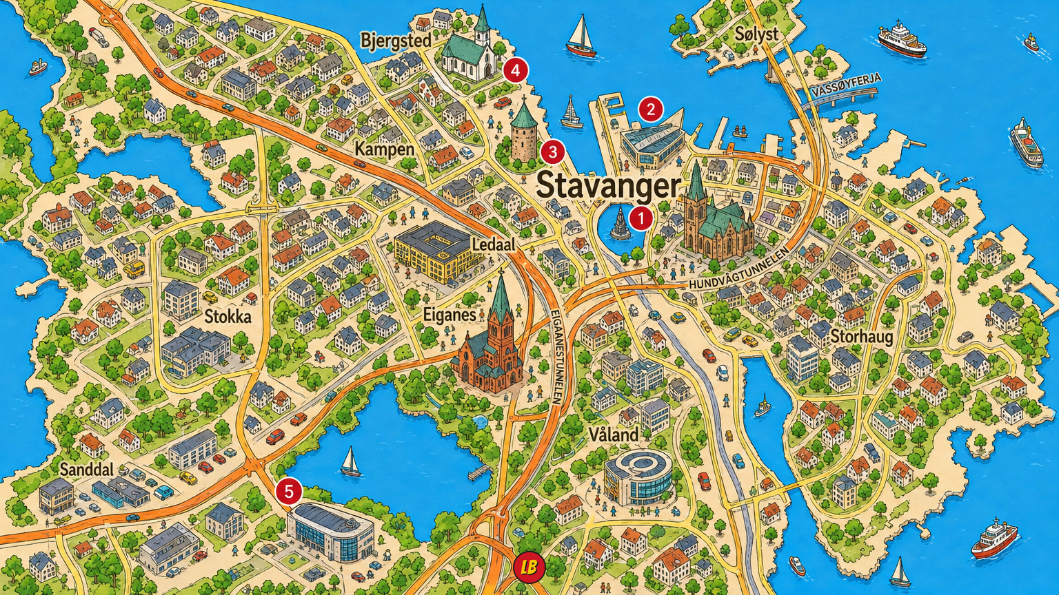 Map of Stavanger