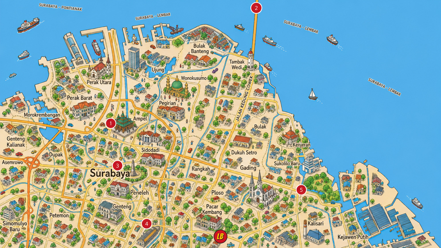 Map of Surabaya