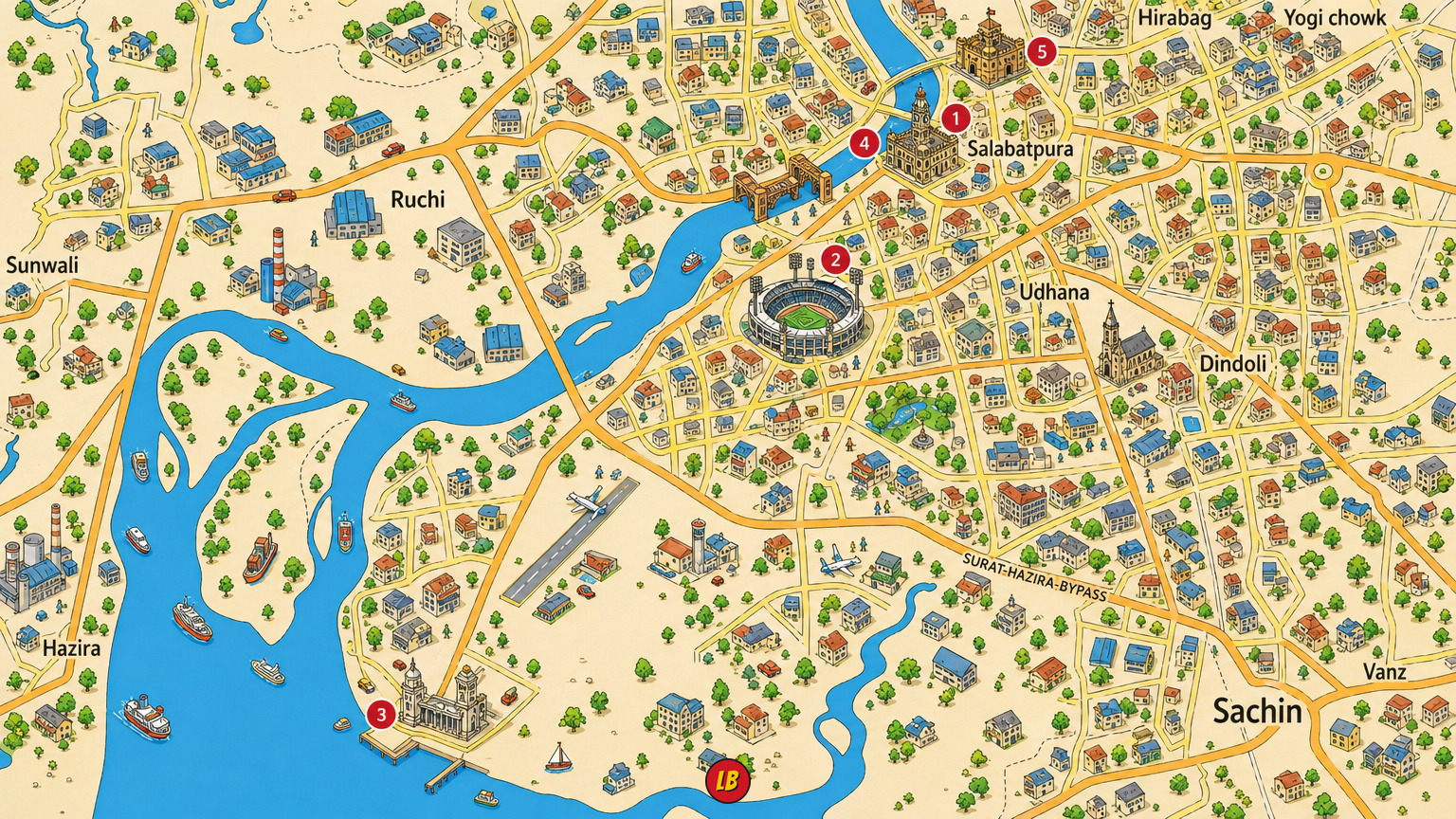 Map of Sūrat