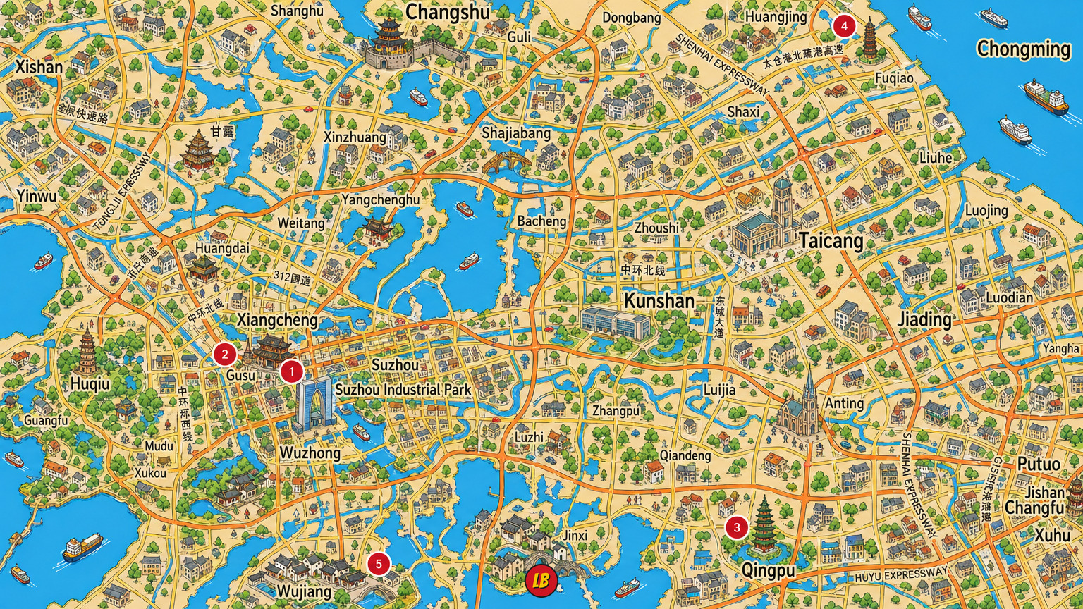 Map of Suzhou