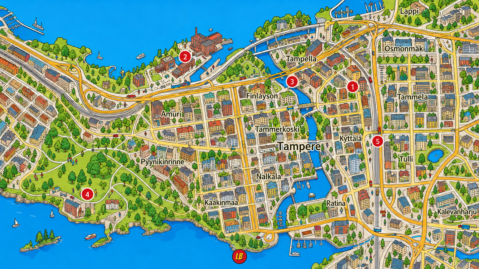 Map of Tampere
