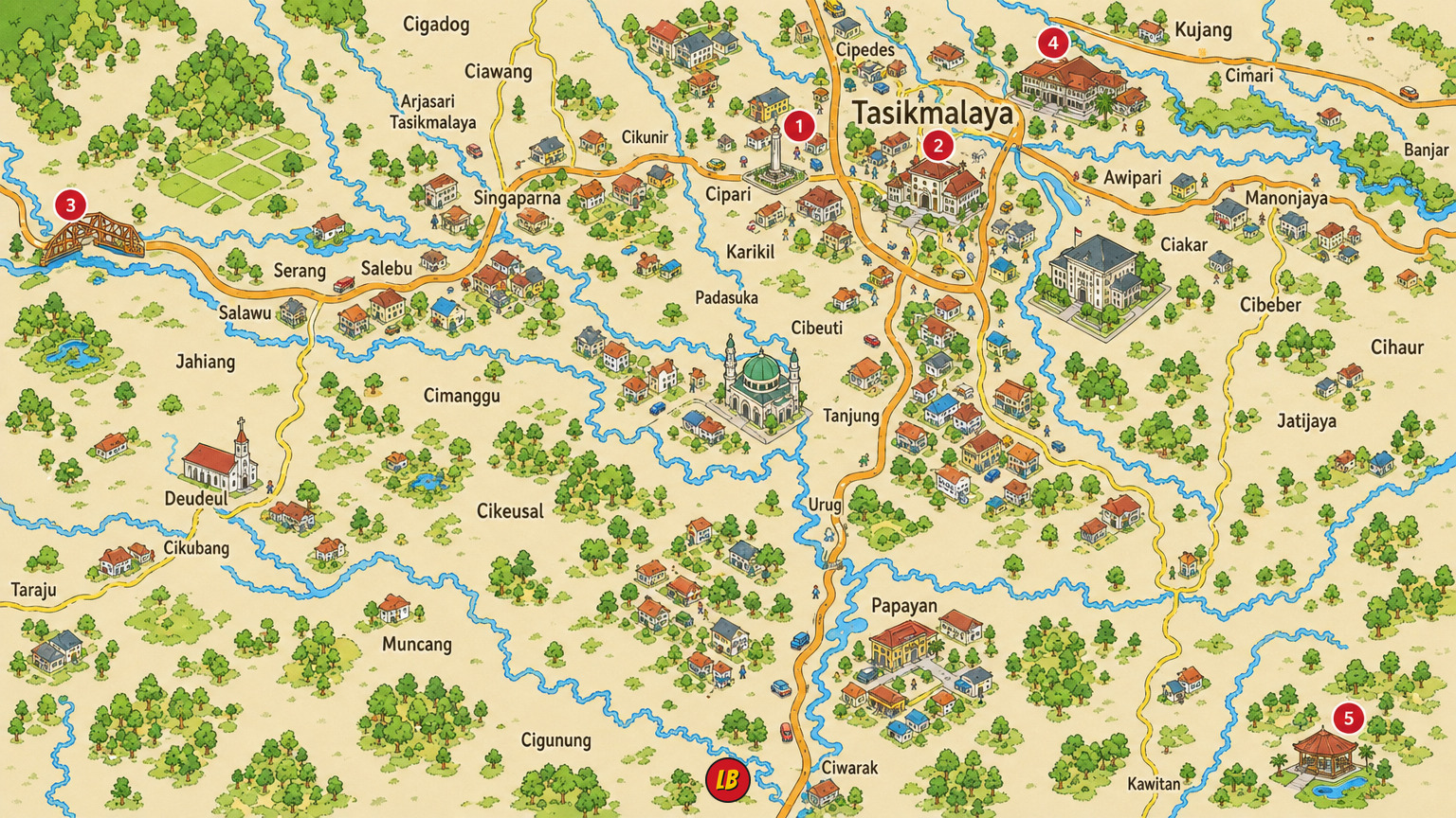 Map of Tasikmalaya