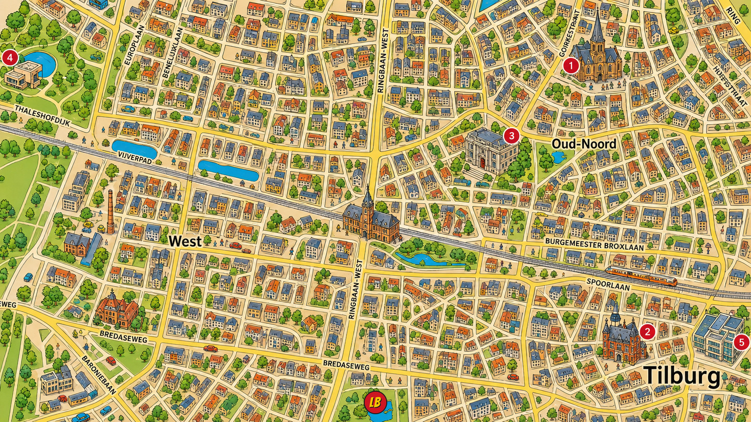 Map of Tilburg