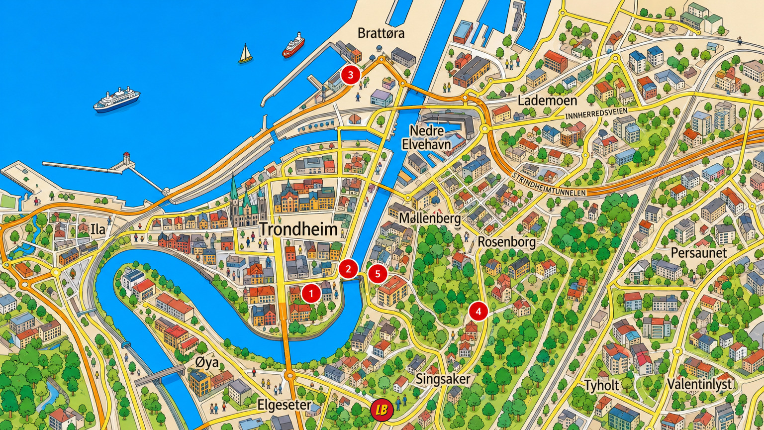 Map of Trondheim