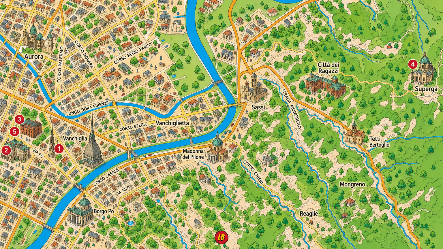 Map of Turin