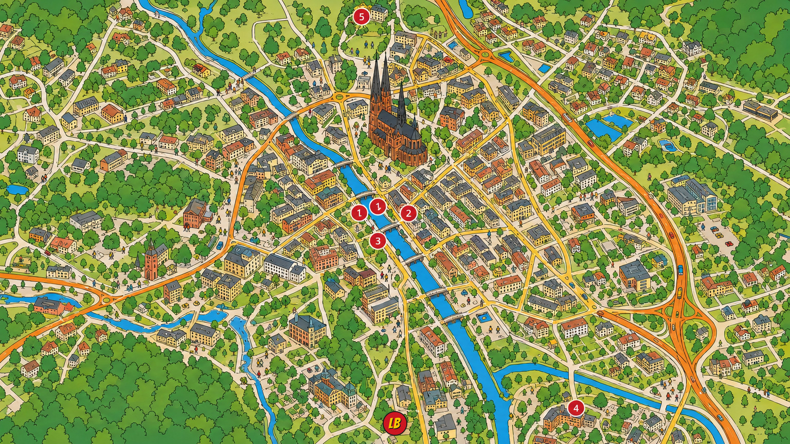Map of Uppsala