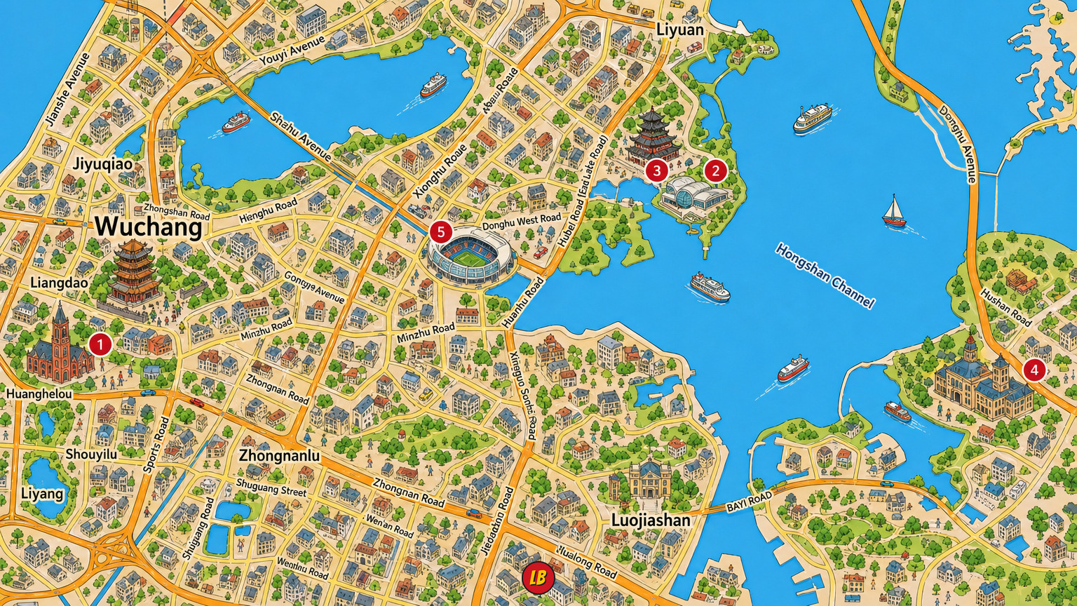 Map of Wuhan