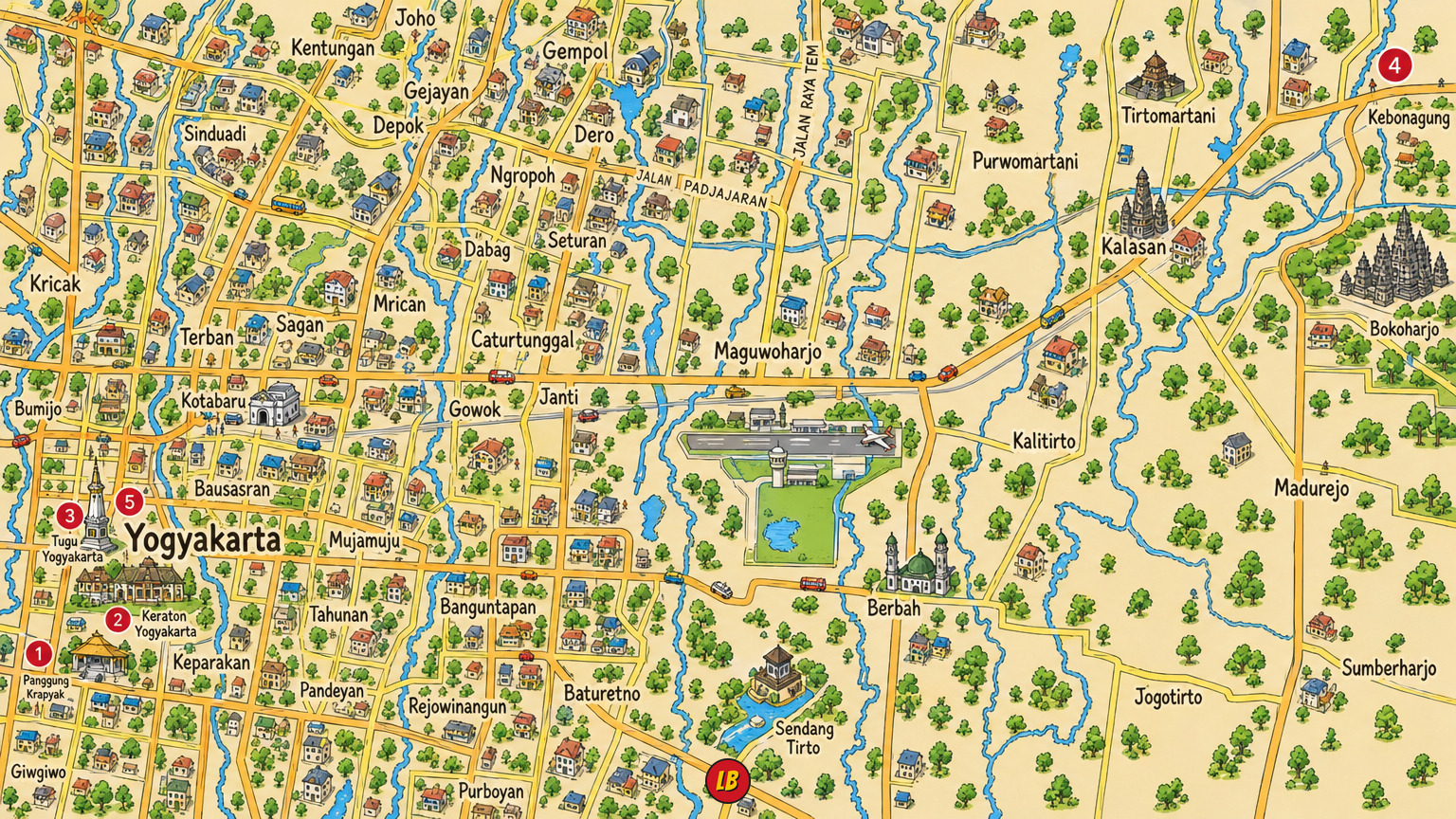 Map of Yogyakarta